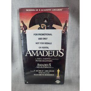 Amadeus VHS Tape New Sealed Promo Screener Demo Wolfgang Mozart, Music Classic